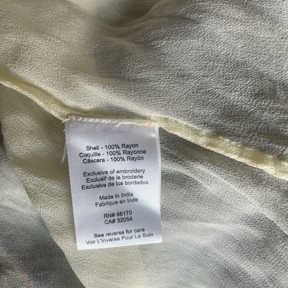 Tanvi Kedia Blouse Size XXS/P Multicolor Sequin Beaded Oversized Flowy Sheer - Picture 7 of 7